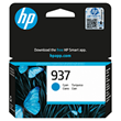 HP 937 Ink Cartridge Cyan, Yield 800 Pages for Officejet Pro 9110, 9120, 9130 9720, 9730 Printers